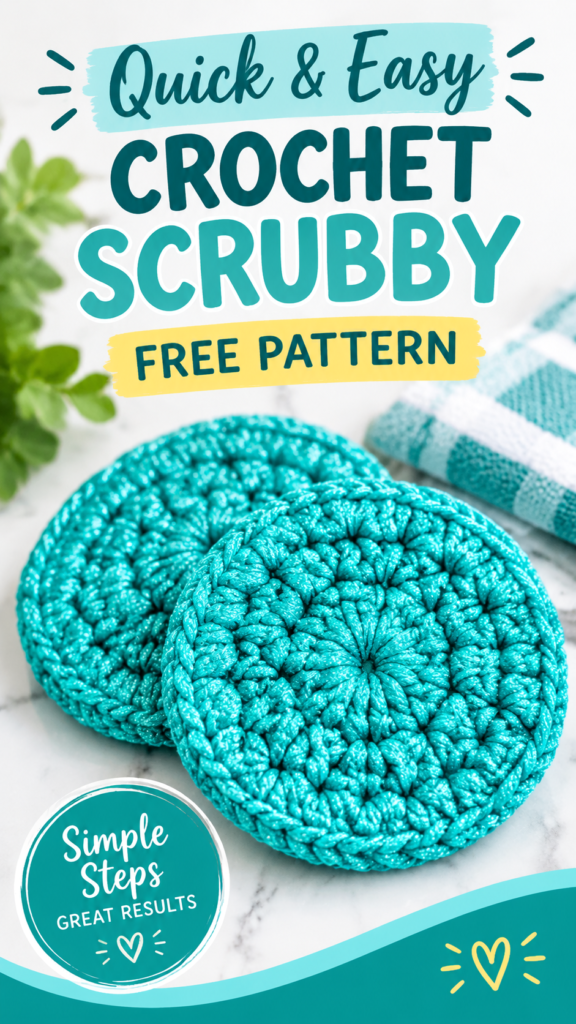 Easy Scrubby Yarn Crochet Patterns  Free Dish Scrubbie Tutorial