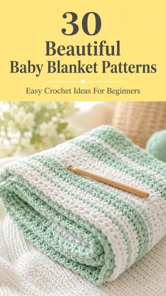Simple Baby Blanket Crochet Pattern Easy Cozy DIY Tutorial for Beginners