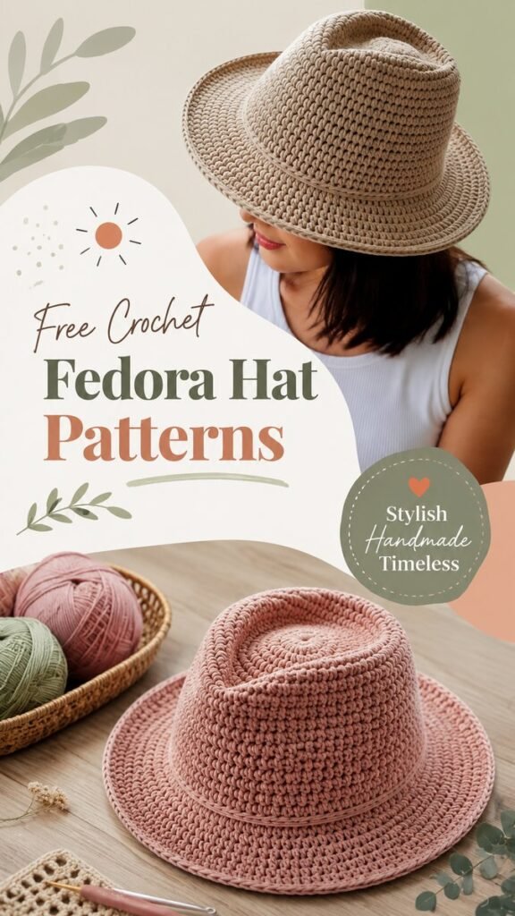 Crochet Woven Hat Patterns Stylish Handmade Fedora Ideas