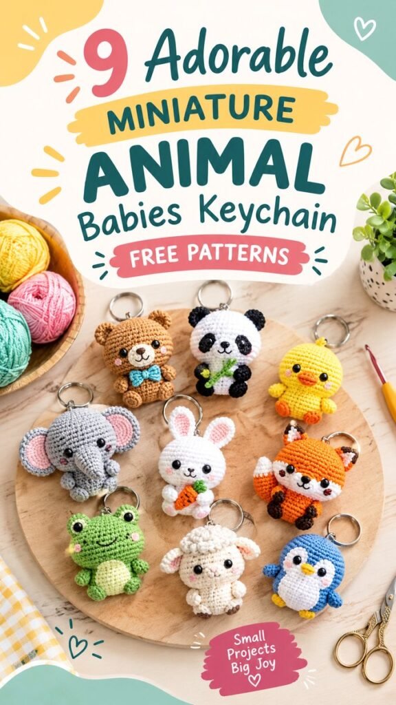 Tiny Crochet Animals Free Amigurumi Patterns  Keychain Ideas