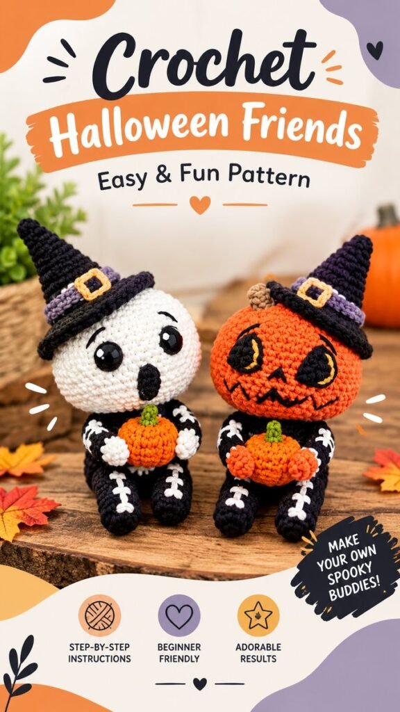 Vintage Crochet Patterns Cute Halloween Amigurumi  Easy Crochet Ideas