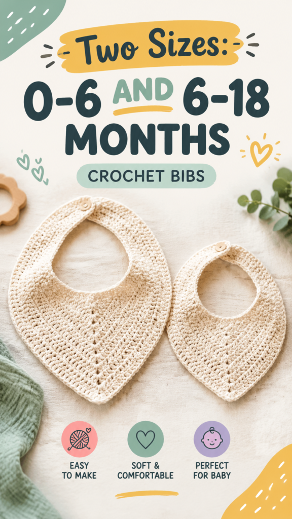 Free Crochet Baby Bib Pattern  Easy Newborn  Baby Bib Tutorial