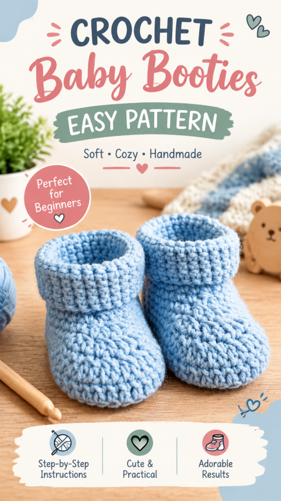Free Crochet Baby Booties Pattern for Cozy Handmade Newborn Gifts