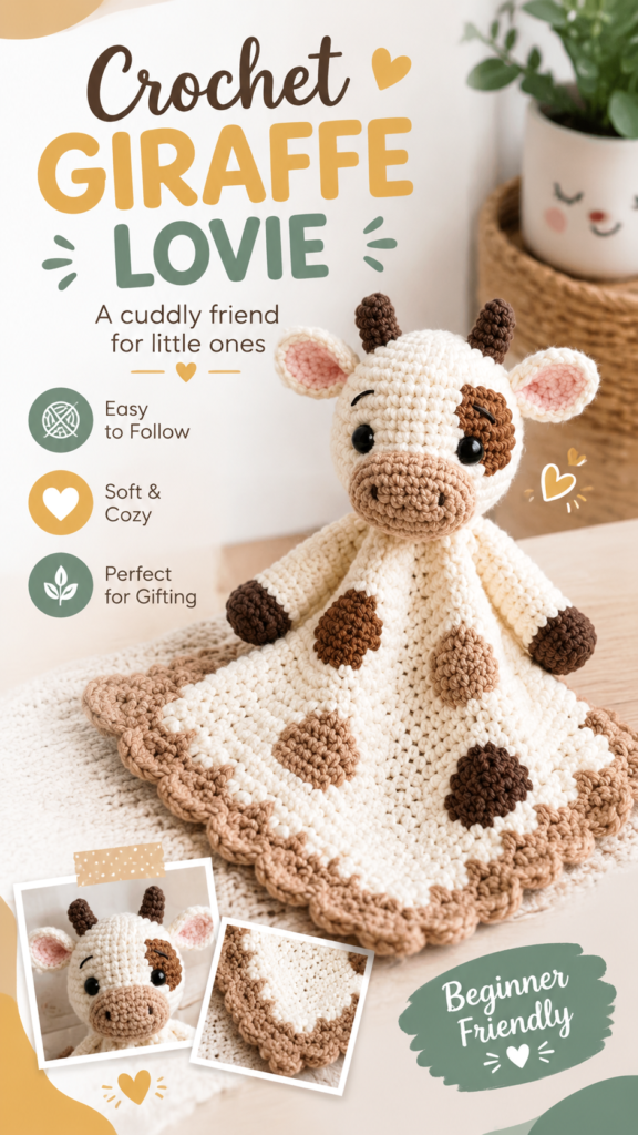 Free Baby Cow Crochet Pattern  Cute Amigurumi Cow Tutorial