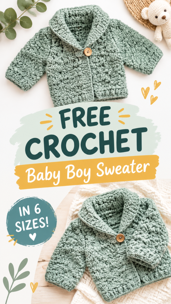 Free Baby Crochet Clothes Patterns  Crochet Baby Sweater Pattern