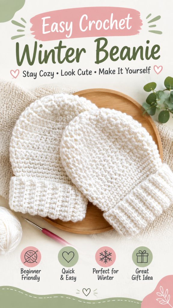 Handmade Baby Crochet Mittens Pattern  Cozy Winter Gloves for Little Hands