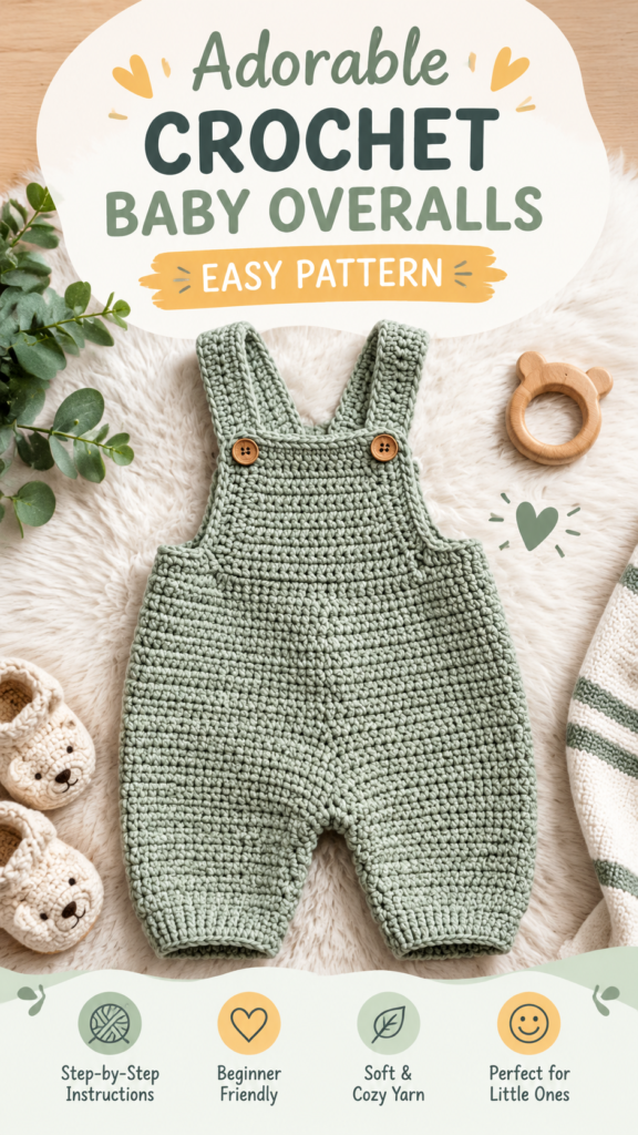 Free Crochet Baby Overalls Pattern  Cozy Winter Romper for Infants