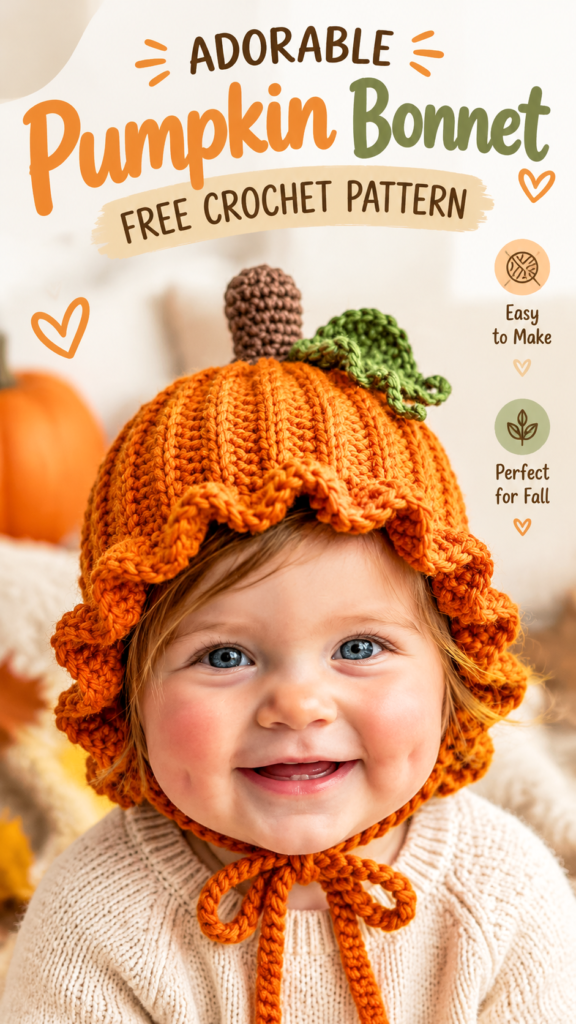 Crochet Baby Pumpkin Hat Pattern  Easy Fall Baby Hat DIY