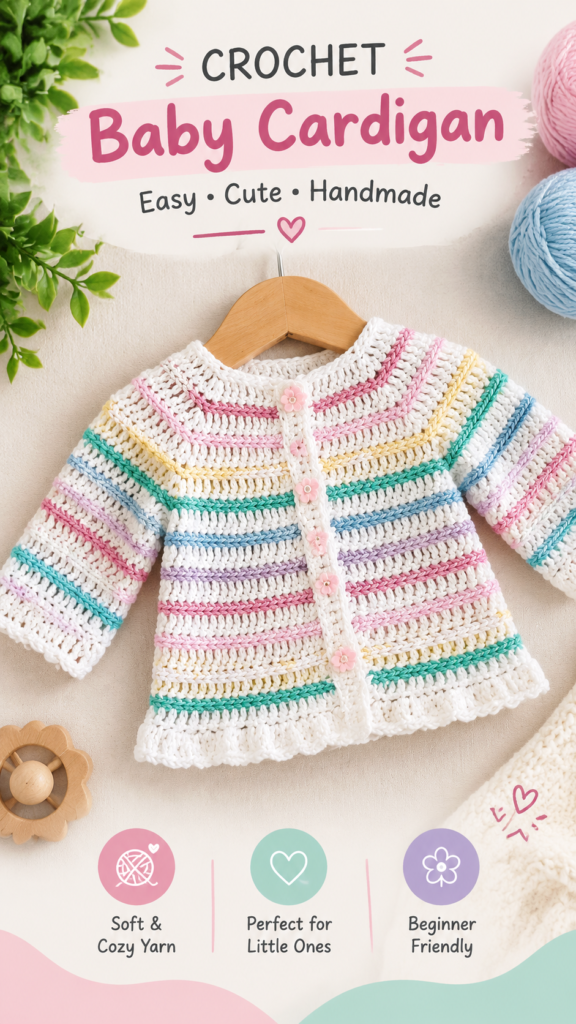 Crochet Baby Sweater Patterns Easy, Cute  Cozy Designs