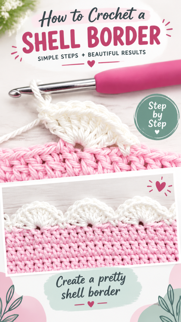 Free Crochet Baby Blanket Border Ideas  Easy Shell Edge Pattern