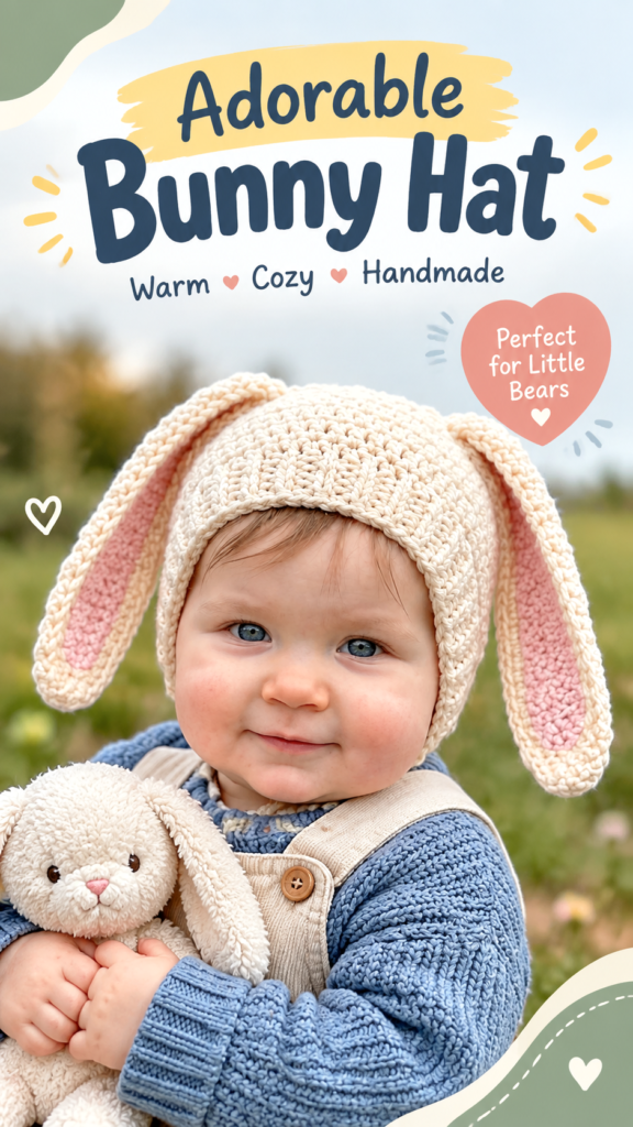 Crochet Baby Bunny Hat Pattern Cute Handmade Easter Baby Hat
