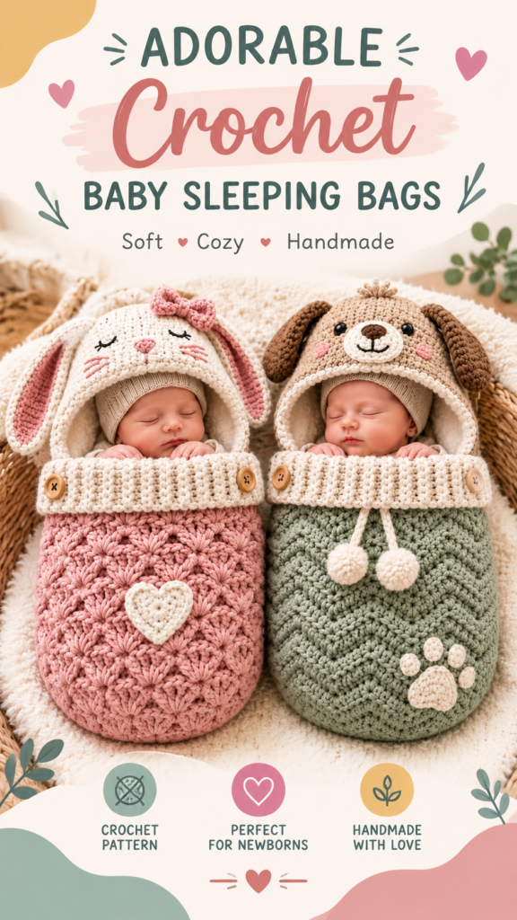 Crochet Baby Props Adorable Newborn Cocoon Wraps  Photo Props