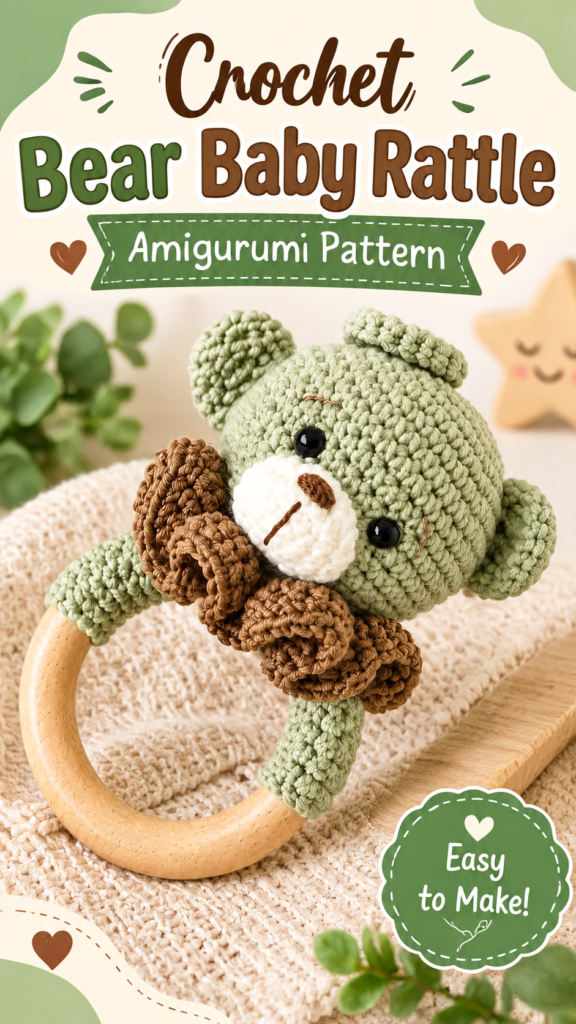 Crochet Baby Rattle Free Pattern  Cute Amigurumi Toy for Babies