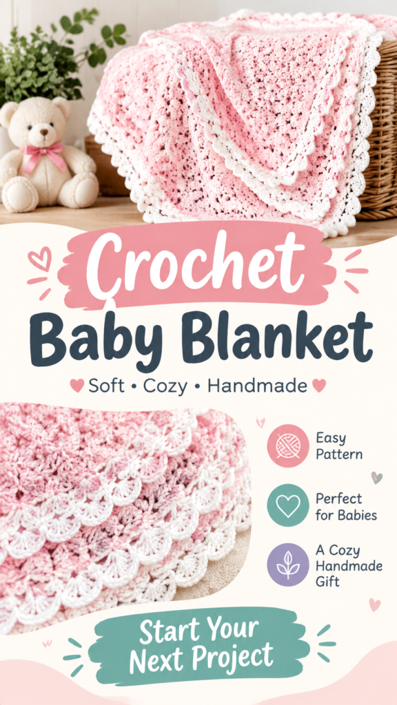 Crochet Edging for Baby Blankets Soft Scalloped Border Ideas