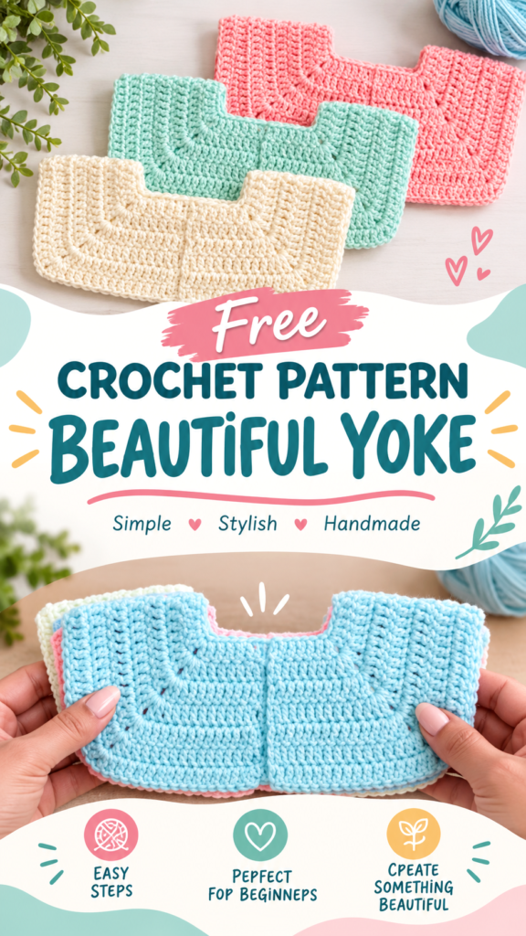 Free Crochet Yoke Pattern for Baby Clothes  Easy Baby Crochet Pattern
