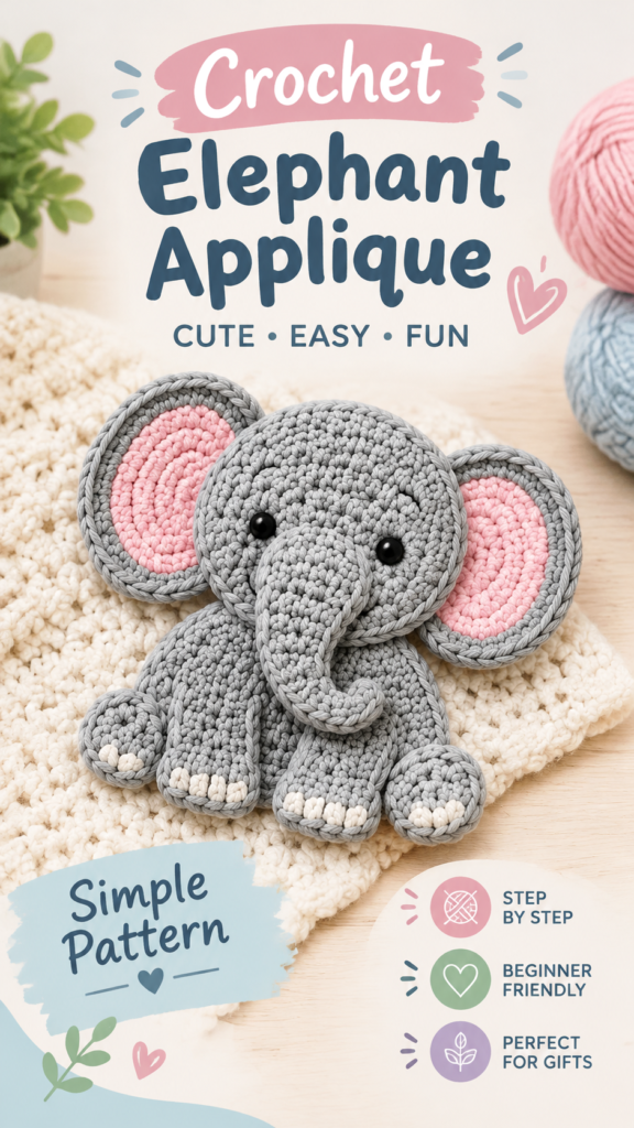 Crochet Elephant Baby Blanket Pattern for Nursery Decor