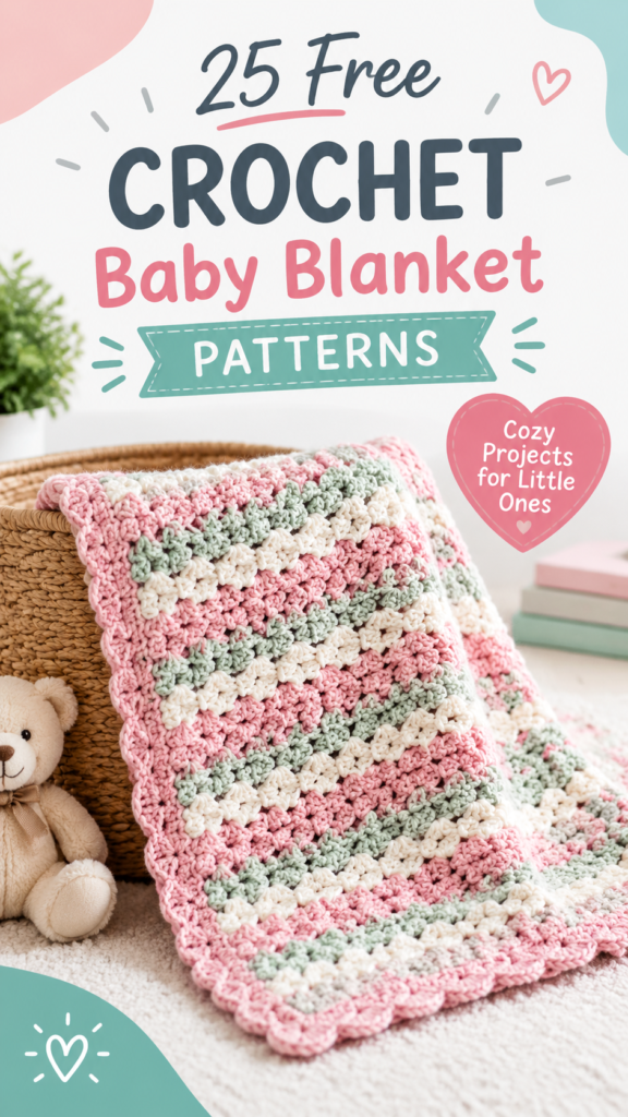 Fast Crochet Baby Blanket Free Pattern for Beginners