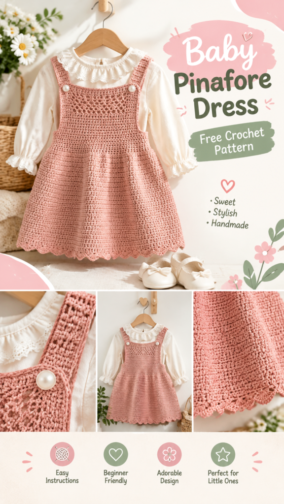 Free Baby Girl Crochet Dress Pattern  Easy Baby Crochet Outfit Ideas