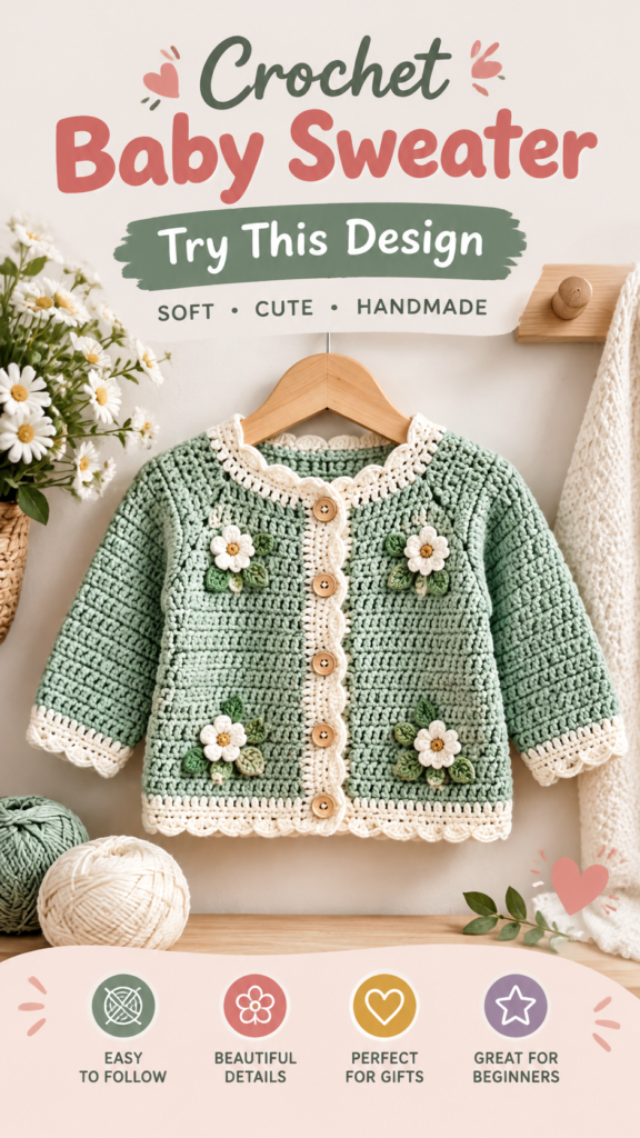 Free Baby Sweater Crochet Patterns  Cute Handmade Cardigan Ideas