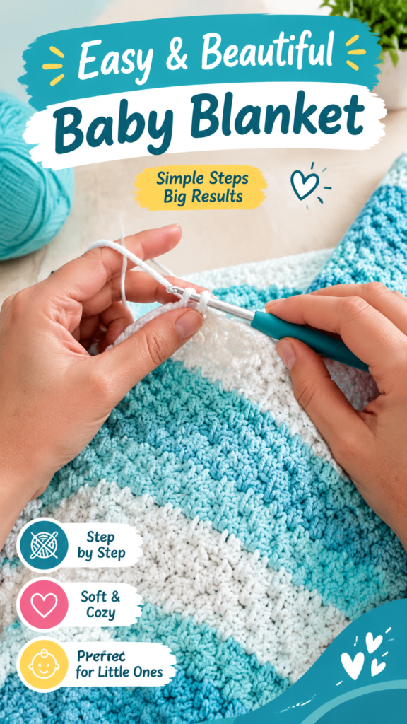 Easy Free Crochet Baby Blanket Pattern for Beginners