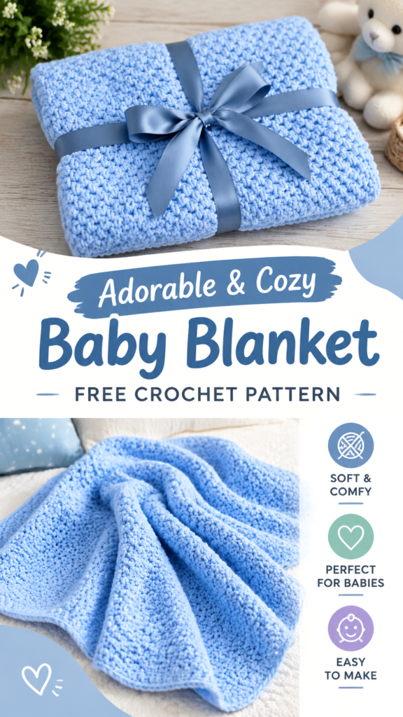Easy Free Crochet Baby Blanket Patterns  Simple Beginner Designs