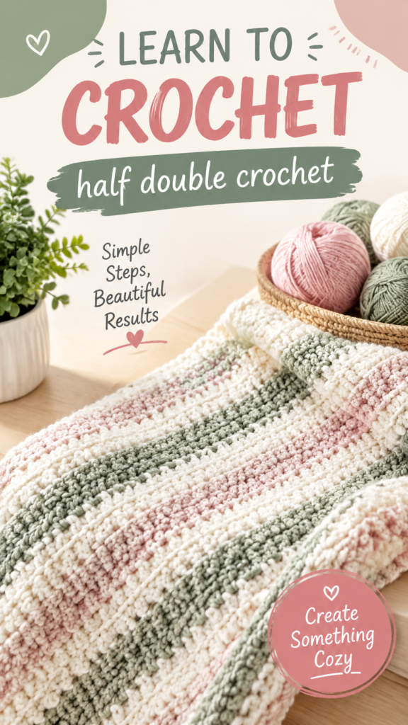 Easy Half Double Crochet Baby Blanket Pattern for Beginners