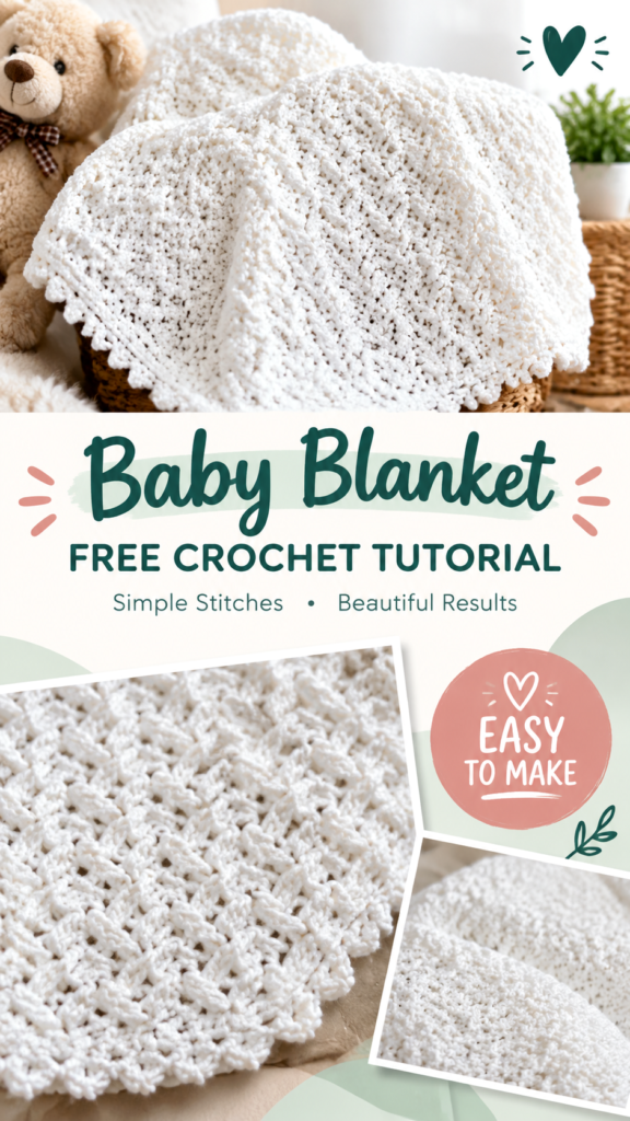Heirloom Crochet Baby Blanket Pattern  Cozy Handmade Nursery Gift