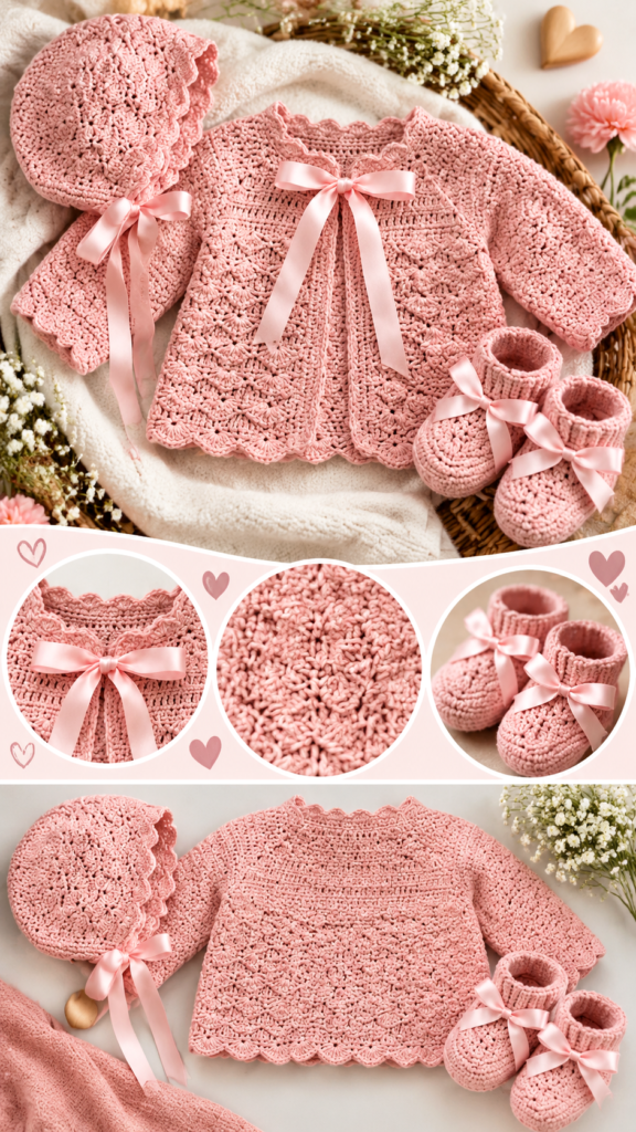 Free Newborn Baby Girl Crochet Sweater Patterns  Easy Baby Cardigan Tutorial
