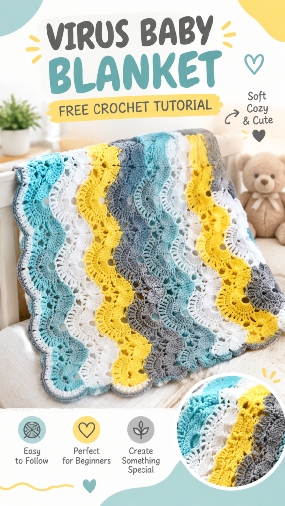 Crochet Summer Baby Blanket Pattern  Soft Lightweight Baby Blanket Tutorial