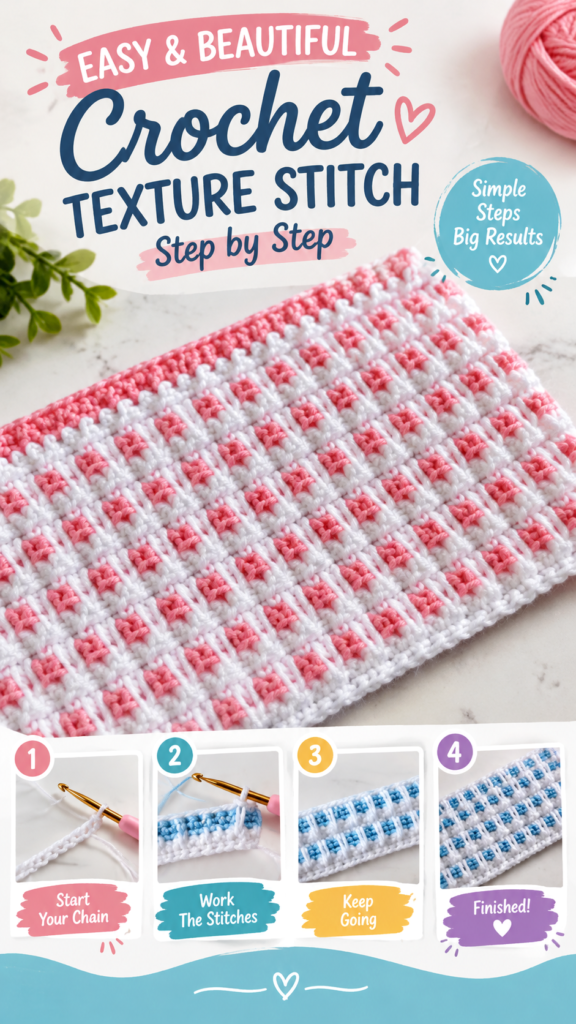 Two-Color Baby Blanket Crochet Pattern  Easy Modern Crochet Blanket