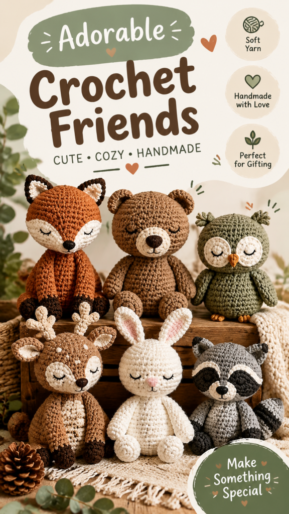 Woodland Animal Crochet Baby Blanket Pattern for Cozy Nursery Decor